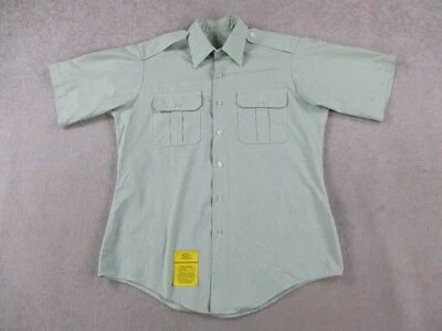 Camisa DSCP Para Hombres 16 Verde Fuerza Aérea Militar Guarnición Abotonada Bolsillos Utilitarios Foto 1 de 4