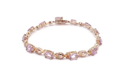 Brazalete tenis amatista plata de ley 925 7,25" Foto 1 de 4