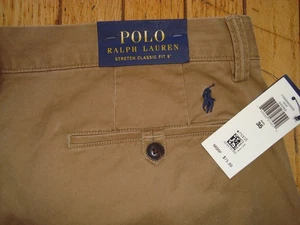 POLO RALPH LAUREN HELLBRAUN STRETCH KLASSISCHE PASSFORM CHINO SHORTS FÜR HERREN GRÖSSE 35 NEU MIT ETIKETT @ $ 75,00 - Bild 1 von 15