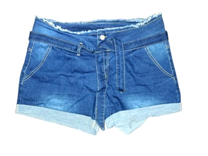 Neu Übergröße Stretch High Waist Shorts 2X Plus Denim Stretchy Blue Jeans - Bild 1 von 8