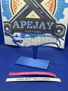 supporto Hotwheels blu e bianco, insegna, espositore - Foto 1 di 6