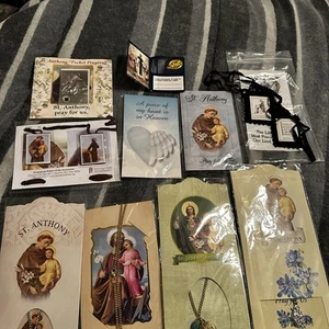 Antonius & Josef Medaillon Charm Anhänger Wunder Gebetskarten Sammlung!! - Bild 1 von 7