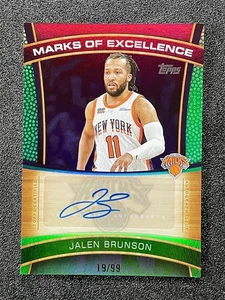 2025-26 Topps Jalen Brunson Marks Of Excellence Green Rainbow Auto /99 - Picture 1 of 2