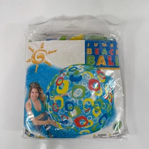 De colección 2009 Intex The Wet Set Jumbo 48” Pelota de Playa 59070 Círculos Geométricos Sellados - Imagen 1 de 9