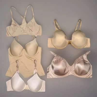 5 Sujetadores Natori Flexees Vanity Fair Playtex Beige Con Aros Mujer Talla 38C Foto 1 de 4