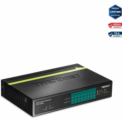 TRENDnet 8-Port Gigabit GREENnet PoE+ Switch - 8 Ports - 8 x POE+ - - Image 1 of 4