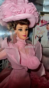 Barbie Eliza Doolittle My Fair Lady 1995 #15501 Audrey Hepburn Abito Rosa Organz - Picture 1 of 16