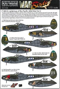 Kits World Decals 1/72 LOCKHEED P-38E/G LIGHTNING Pacific Mid-War Versions - Picture 1 of 3