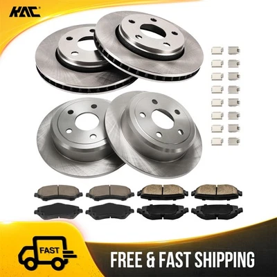 Kit de pastillas de rotor de freno delantero trasero para Jeep Wrangler 2007-2017 Jeep Wrangler JK 2018 Foto 1 de 4