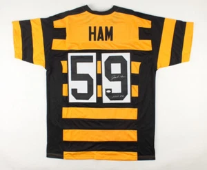 Jack Ham Signed Pittsburgh Steelers Bumble Bee Jersey Inscrd "HOF 88" (JSA COA) - Picture 1 of 6