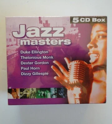 Sealed New 5 CD Box Set Jazz Masters Ellington Monk Gordon Gillespie Horn Folio - Image 1 of 4