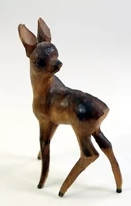 Holzfigur Reh Figur Holz Bambi selten rar Tierfigur - Bild 1 von 1