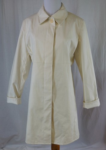 Cappotto giacca Coach taglia M medio cotone spalmato morbido bianco nuovo