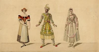 unbekannt - Trachtenansicht - kolorierter Kupferstich - o.J. - Bild 1 von 2