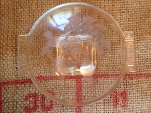 Vintage Art Deco Frosted Glass Bowl Greek Key Tab Handles 1935-51 Verlys America - Picture 1 of 7