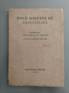 Doce sonetos de Shakespeare - Trad. Martínez Howard - Dedicado por Burnichon - Imagen 1 de 5