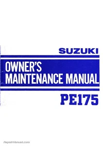1982-1984 Suzuki PE175 Motorcycle Owners Manual - Picture 1 of 1