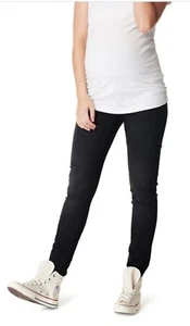 Queen Mum Sisters Black Grey Wash Grey Maternity Extension Skinny Size 27 Jean - Picture 1 of 12