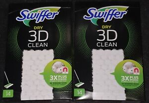 Swiffer Dry 3D Catturapolvere panni ricariche 14+14 panni spessi 3D x superfici 