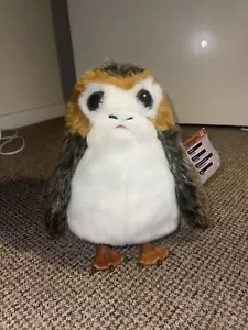 Títere parlante de 13"" de los parques Disney Star Wars Porg alas extensibles sonidos geniales NUEVO - Imagen 1 de 6
