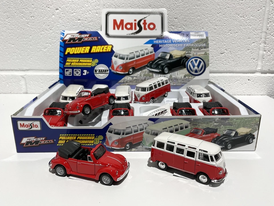 VW Splitty cámper o escarabajo convertible 1x juguete niños niños mamás papás regalo de cumpleaños Foto 1 de 4