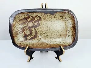 VTG Ruth King Studio Pottery Trinket Dish Plate Salt Glaze Birds Marked 9.5" - Foto 1 di 12