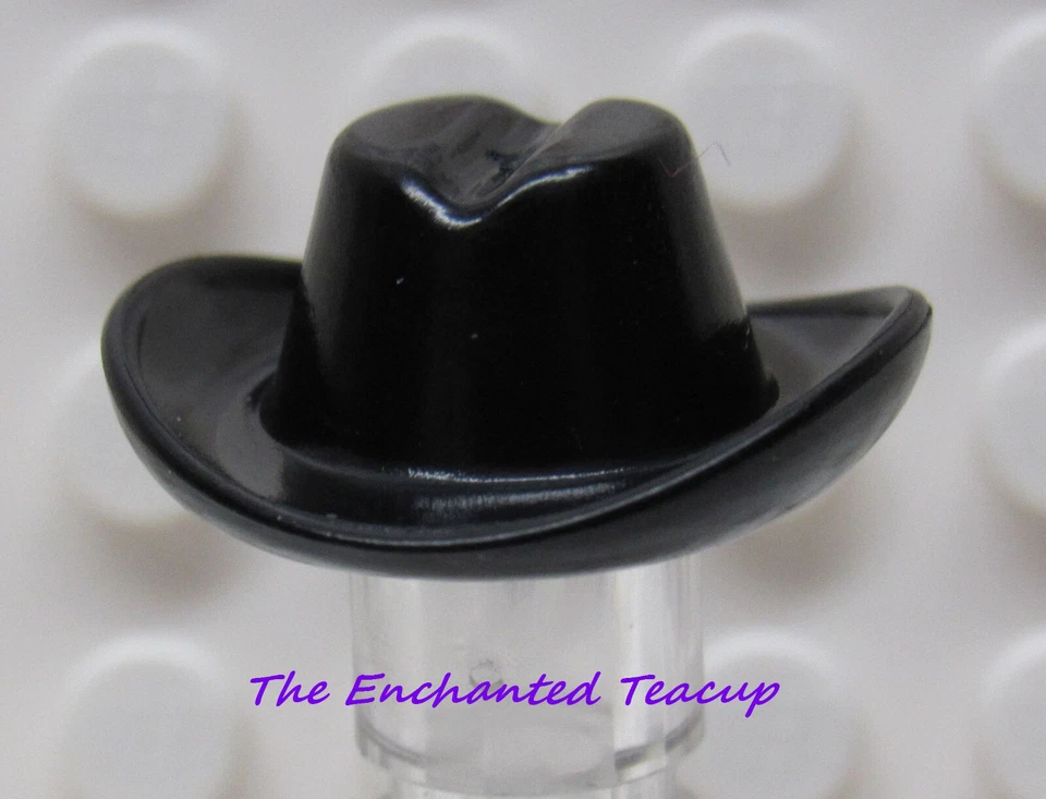 Lego Sombrero de Vaquero Negro Minifigura Tocado Lote de 4 - Serie Western - Nuevo Foto 1 de 1
