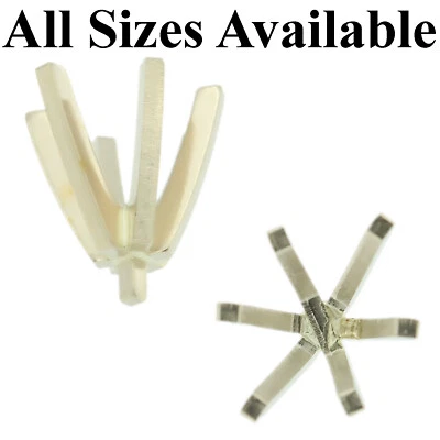 14K White Gold Oval 6 Prong Peg Head Setting Standard Style For Center Stone USA - Image 1 of 4