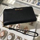 Michael Kors Women Flat Phone Case Wristlet Zip Around Wallet Credit Card Holder