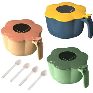 Seasoning Salt Storage Container Pepper Shaker with 4 Compartments Organizer Jar - Picture 1 of 15
