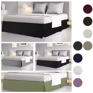 PiccoCasa Plissee Bett Rock klassisch maßgeschneidert Styling gerafft 16" Tropfen - Bild 1 von 13