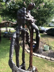 Vintage 28"" hohe brutalistische Cello- oder Bassspielerstatue - Bild 1 von 10