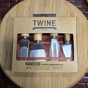Bindfaden rustikal Bauernhaus Gourmet Käsemesser 4-teiliges Set Nr. 3367 Neu im Karton - Bild 1 von 4