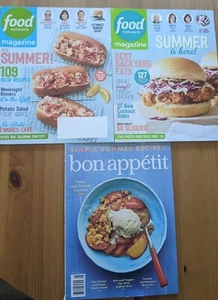 Three Summer Recipe Magazines Food Network Bon Appetit 50 Sliders No Labels - Imagen 1 de 12