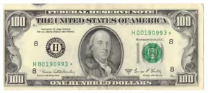1969-C $100 FRN-REPLACEMENT NOTE-XF-FR 2166-H☆-FREE USA SHIPPING - Picture 1 of 2