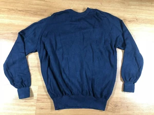 Izod Mens Navy Pullover Sweather Large Made In USA 100% Cotton - Picture 1 of 3