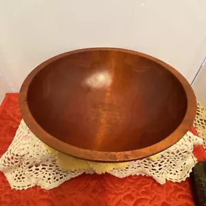 Antique Primitive Wood Bread Dough Bowl Hand Carved Hewn Rustic 11.5”x10” Canada - Picture 1 of 8