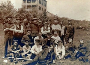 Early 1900's Real Picture Postcard RPPC Baseball Players B&W Group Photograph - Picture 1 of 2