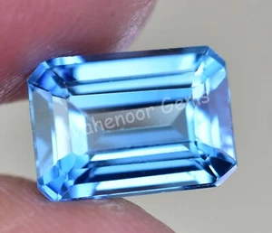 Piedra preciosa suelta CERTIFICADA impecable topacio azul suizo natural de 4,50 quilates - Imagen 1 de 6