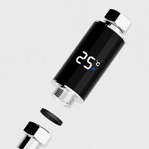 Digitales Duschkopf Thermometer Wasserzähler mit farbcodierter Sicherheitsanzei - Bild 1 von 12