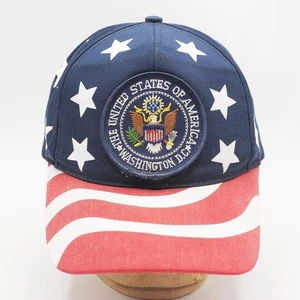 Gorra Patriótica Roja Blanca Azul Washington DC Gorra con Correa - Imagen 1 de 3