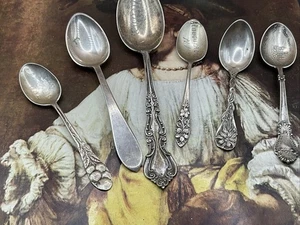 Antique Sterling Souvenir Spoons - Picture 1 of 5