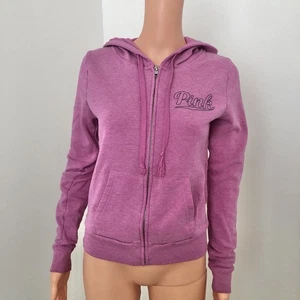 Victoria's Secret Pink Damen Zipper Hoodie, Magenta, Y2K Style, Gr. Small - Bild 1 von 20