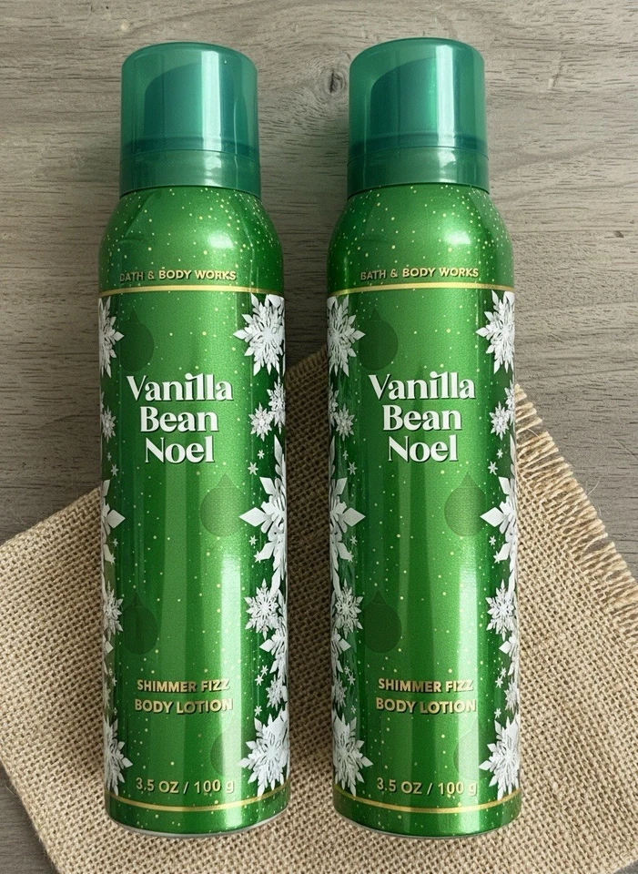 Loción corporal 2 Bath & Body Works Vanilla Bean Noel Shimmer Fizz 3,5 oz nuevo lote Foto 1 de 1
