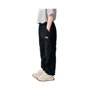 Quick-Dry Boys Girls Joggers with Pockets - Black Elastic Waist Athletic Pant... - Picture 1 of 6