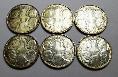 Grecia 30 Dracmai 1963 lote de 6 monedas__lotes de plata Foto 1 de 2