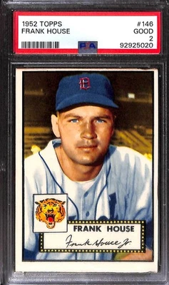1952 Topps #146 Frank House PSA 2 Good 92925020  - Image 1 of 3