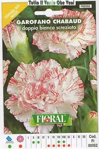 GAROFANO CHABAUD DOPPIO SCREZIATO - CESPUGLI ALTI MAZZI-FLORAL - BUSTA SEMENTI - Imagen 1 de 1