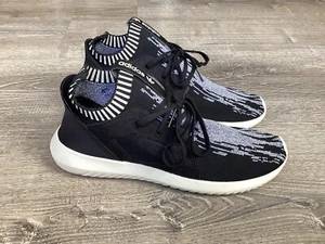 Adidas Womens Tubular Size 9.5 Defiant PK Core Black Knit Sneakers S79864 Shoes - Picture 1 of 14