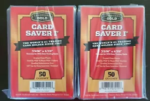 100 Card Saver 1 Cartone Oro PSA BGS SGC CGC Maniche per Cartoni Classificazione Semi-Rigide - Foto 1 di 4